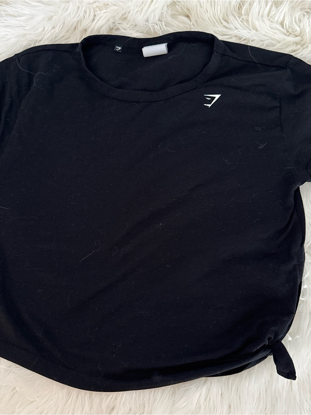 Gymshark Black Women's Crop Top with Small Logo